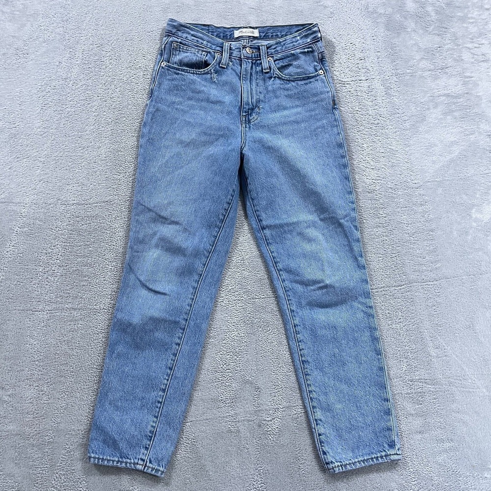 MADEWELL Mom Jeans Womens 24 High Rise Blue‎ Denim Ankle